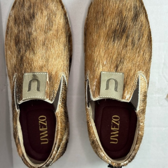 UWEZO Brown Cowhide Slip-On Shoes Size 9.5 - Picture 3 of 11